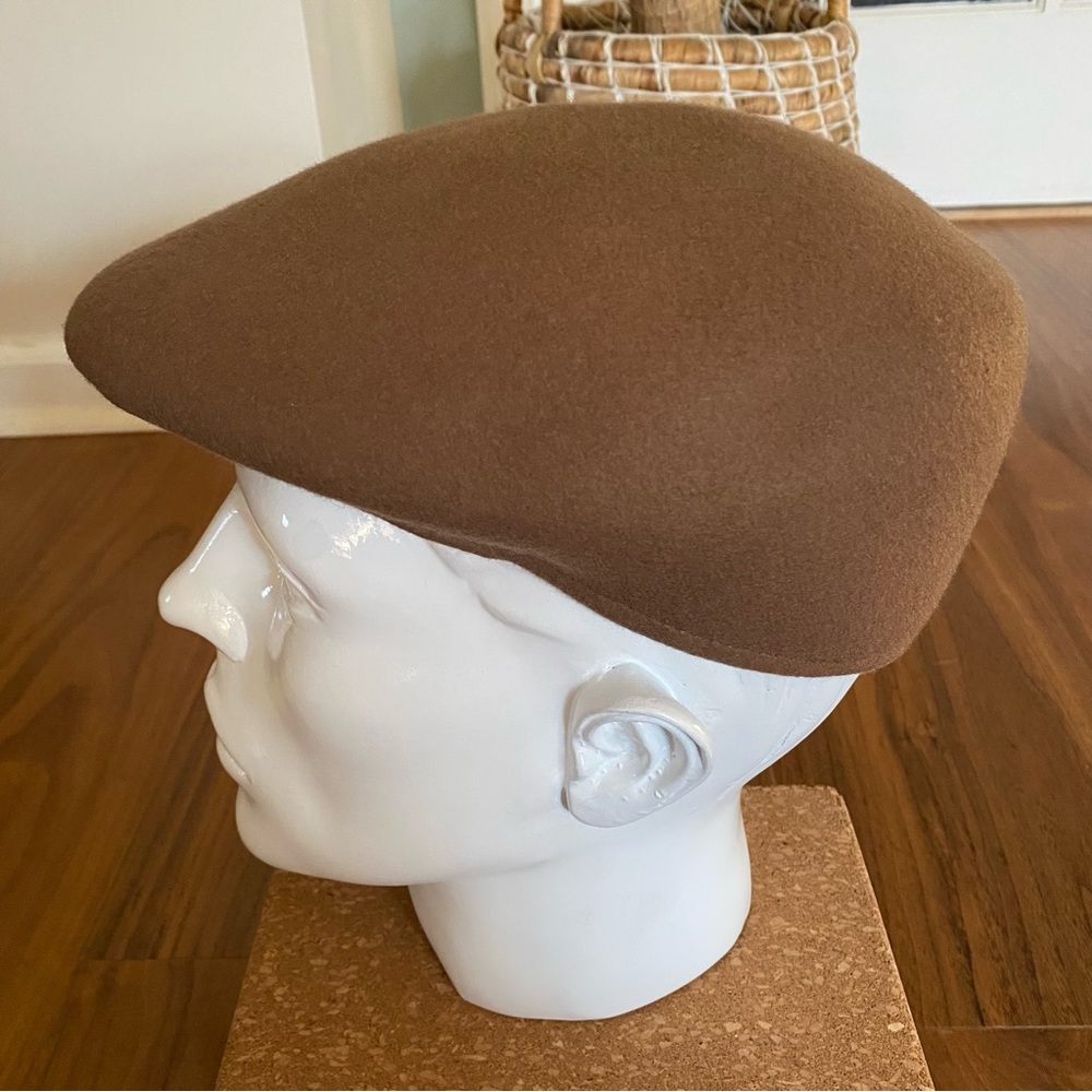 Scala Handmade Brown Wool Flat Cap Ivy Hat XL 100% Wool - Picture 3 of 7